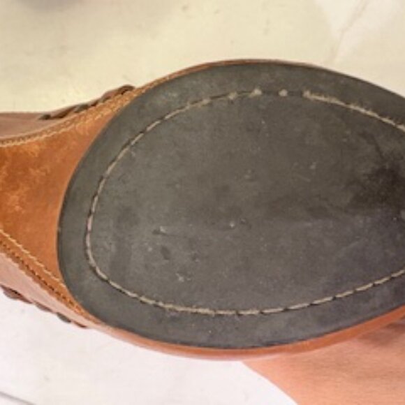 Frye Cheryl Triple Ring Western style Clogs Brown Leather sz 9 - Picture 5 of 8